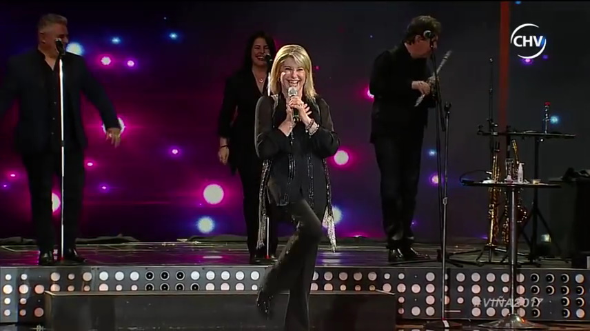 Olivia Newton-John at the Vina del Mar Festival 2017