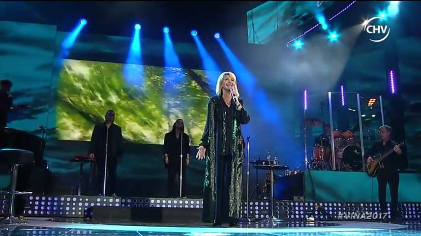 Olivia Newton-John at the Vina del Mar Festival 2017