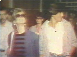 Olivia and her then boyfriend Matt Olivia Newton-John and Matt Lattanzi at Jan Smuts airport