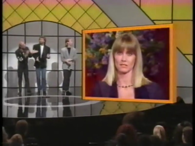 Olivia Newton-John via satellite American Music Awards January 1988 Olivia Newton-John via satellite American Music Awards Jan 1988