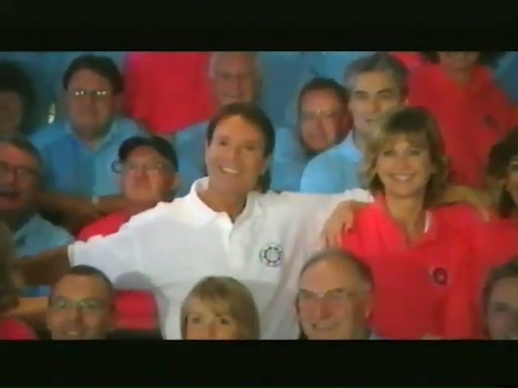 Olivia Newton-John screengrabs Cliff Richard OK! mag VHS video, 60th Birthday Cruise Olivia Newton-John screengrabs Cliff Richard OK! mag VHS video, 60th Birthday Cruise